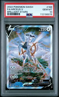 PSA 10 Arceus V 166/172 Brilliant Stars Alt Alternate Art Pokemon Card - Image 1