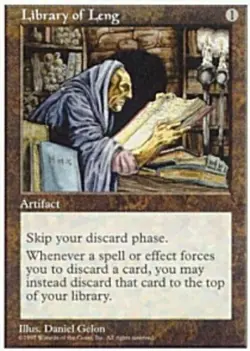 MTG magic cards 1x Library of Leng 5th Edition Moderate Play, English - Image 1