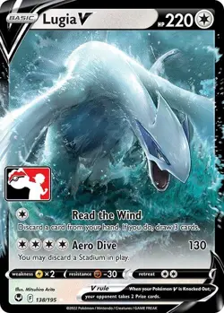 Pokemon TCG Lugia V 138/195 Prize Pack Series Cards Holo Stamped NM - Image 3