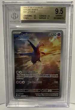 BGS 9.5 Latios 203/191 Surging Sparks Illustration Rare Pokemon Card Gem Mint - Image 1