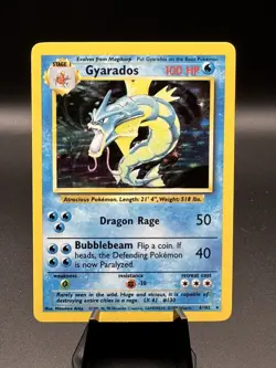 Pokemon Gyarados TCG Base Set Holo Card 6/102 Unlimited Rare LP - Image 1