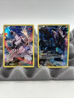 Pokemon TCG Palkia XY75 & Zekrom XY76 Full Art Holo Card Black Star Promo 2015 - Image 1