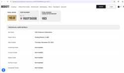 Pokemon 2021 TCG SWSH Celebrations Surfing Pikachu v Card 008/025 BCCG 10 - Image 4