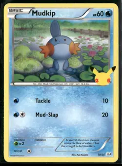 2021 McDonald's 25th Anniversary Promo Non-Holo TGC Mudkip Pokemon Card #19 - Image 1