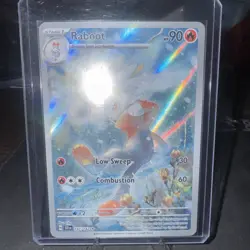 Pokemon TCG Raboot Holo Card Stellar Crown Sv07: 147/142 Raboot - Image 1