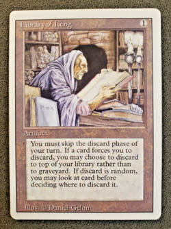 Library of Leng Revised NM Artifact Uncommon MAGIC THE GATHERING CARD (DS3D1PV). - Image 1