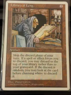 Magic the Gathering MTG Library of Leng Artifact 4th Edition - Image 1