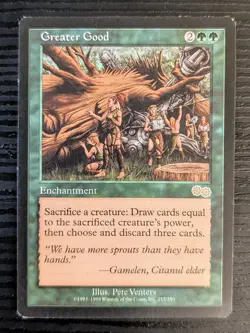 Greater Good [Urza's Saga] - MtG Magic the Gathering - NM - Image 1