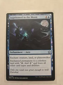 Imprisoned in the Moon - Foundations - LP - Uncommon - Enchantment Aura - MTG - Image 1