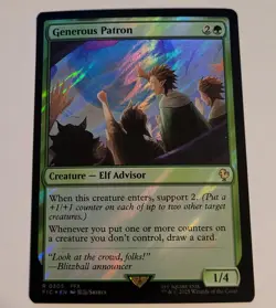 MTG Generous Patron (Surge Foil) Commander: Final Fantasy 305 NM - Image 1