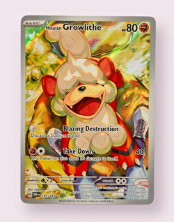 Pokemon Hisuian Growlithe 181/167 Sv06: Twilight Masquerade Holo MINT - Image 1
