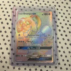 Pokemon TCG Drampa GX 160/145 Secret Rainbow Rare Full Art Holo Guardians Rising - Image 1