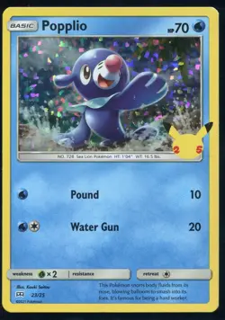 POPPLIO 23/25 MCDONALD'S COLLECTION 2021 HOLO Pokemon NEAR MINT - Image 1