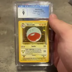 Vintage Pokemon Graded CGC Mint 9 ELECTRODE 1999 Jungle Unlimited Holo 2/64 - Image 1