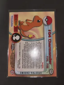 04 Charmander Topps Vintage Holo Foil Rare Pokemon Spectra Chrome NM - Image 2