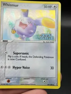Pokemon Whismur 69/100 Crystal Guardians Stamped Reverse Holo NM AS3 - Image 2