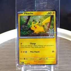 Pikachu 025/165 Pokemon Holiday Calendar Snowflake Stamped Promo | Sealed - Image 1