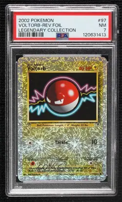 Voltorb Reverse Foil Pokemon Legendary Collection PSA 7 2002 - Image 1