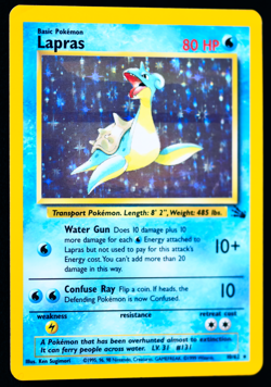 Lapras - 10/62 Holo Unlimited Rare Fossil Pokemon TCG WOTC - Image 1