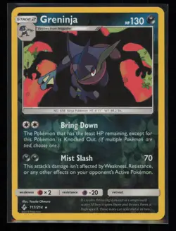 Greninja 117/214 Pokemon Unbroken Bonds Rare Near Mint Reverse Holo - Image 1