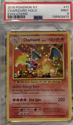 2016 pokemon xy evolutions charizard holo 11/108 Psa - Image 1