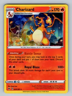 Charizard - 25/185 (Cracked Ice Holo) 025/185 Deck Exclusives LP Pokemon TCG - Image 1