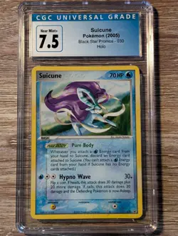 2005 Pokemon Black Star Promos Suicune Holo #30 CGC 7.5 - Image 1