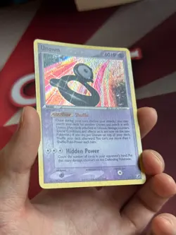 UNOWN B B/28 EX Unseen Forces HOLO SWIRL rare Pokemon TCG card CLEAN NM+ - Image 4