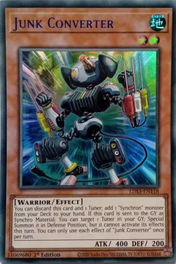 LDS3-EN118 JUNK CONVERTER BLUE ULTRA RARE 1ST EDITION YuGiOh CARD - Image 1
