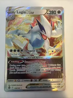 Lugia VSTAR 139/195 Silver Tempest Pokemon Card 2023 World Championships - NM/M - Image 1