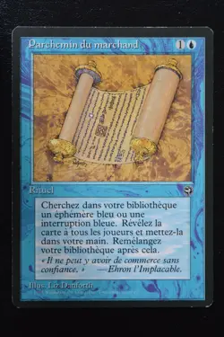 Magic The Gathering MTG MERCHANT SCROLL FRENCH Homelands LP Lightly Played - Image 1