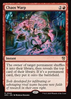 NM Chaos Warp, MTG, Aetherdrift Commander, Magic the Gathering, 48 - Image 1