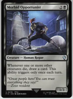 MTG Morbid Opportunist Normal NM Commander: FINAL FANTASY Magic 278 - Image 1