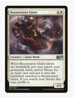 Boonweaver Giant | MTG M15 | Giant Monk ETB Aura Tutor EDH | LP - Image 1