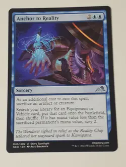 1x MTG - Anchor to Reality - Kamigawa: Neon Dynasty Regular Equipment Tutor - Image 3