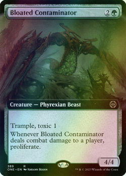 MTG Bloated Contaminator Extended Art Foil ** All Will Be One ** English - Image 1