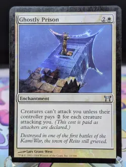 MTG Champions of Kamigawa -Ghostly Prison Foil 10 LP - Image 1
