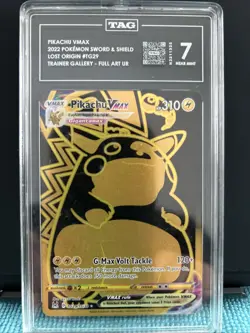 2022 Pokemon SWSH Lost Origin Pikachu VMAX Trainer Gallery #TG29/TG30 TAG 7 - Image 1