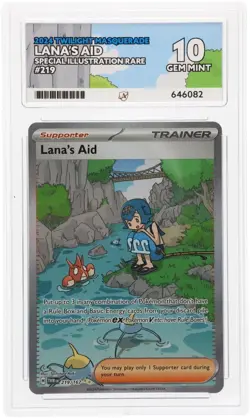 ACE 10 Lana's Aid 219/167 Twilight Masquerade SIR Holo Pokemon Card - Gem Mint - Image 1
