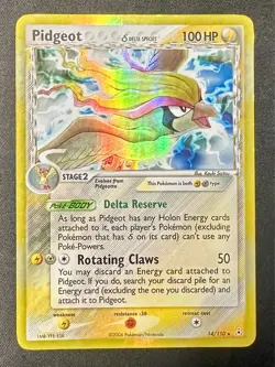 Pidgeot Delta Species 14/110 2006 EX Holon Phantoms Pokemon Card Holo Rare Mp/Hp - Image 1