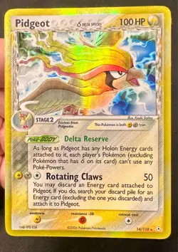 Pidgeot Delta Species 14/110 2006 EX Holon Phantoms Pokemon Card Holo Rare Mp/Hp - Image 3