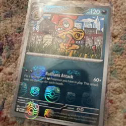 Pokemon TCG Card Scrafty 058/086 White Flare Master Ball Holo *English* - NM - Image 3