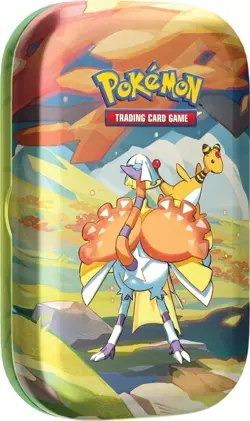 Pokemon Vibrant Paldea Mini Tin | Espathra and Ampharos - Image 1