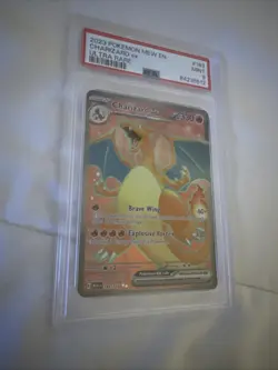 POKEMON 2023 Mew En 151 Ultra Rare Full Art CHARIZARD EX #183 PSA 9 Mint RARE - Image 3
