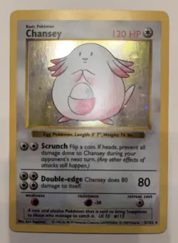 1999 Pokemon Shadowless Chansey Holo 3/102 Base Set Holo - Image 1