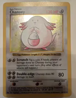 1999 Pokemon Shadowless Chansey Holo 3/102 Base Set Holo - Image 5