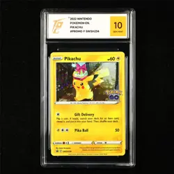 TQG 10 GEM MINT 2022 Pokemon ENG Pikachu SWSH234 Promo - Image 1