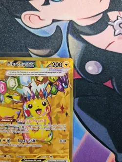 Pikachu EX 247/191 Secret Gold Full Art Rare Pokemon Surging Sparks SSP EN NM - Image 4