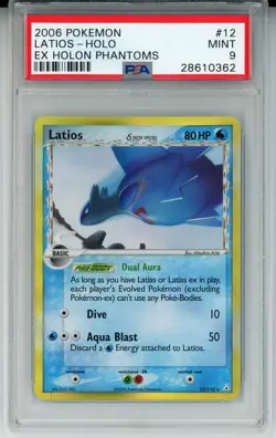 2006 POKEMON EX HOLON PHANTOMS LATIOS #12 HOLO FOIL PSA 9 MINT #28610362 - Image 1