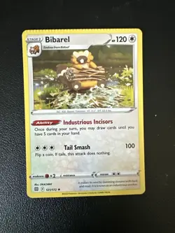 Pokemon Brilliant Stars Bibarel Holo MISCUT CRIMP ERROR - Image 1
